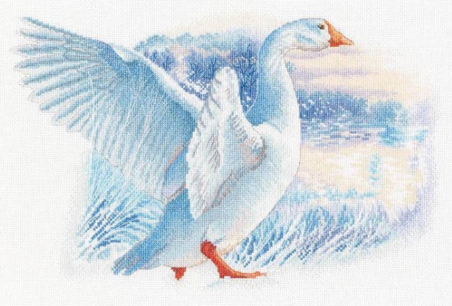 Snow Goose Counted Cross Stitch Kit